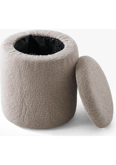 Teddy Sandıklı Puff Bej