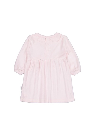 Civil Baby Yaka Fırfırlı Bel Fiyonklu 6-18 Ay Elbise - Pembe açık pembe