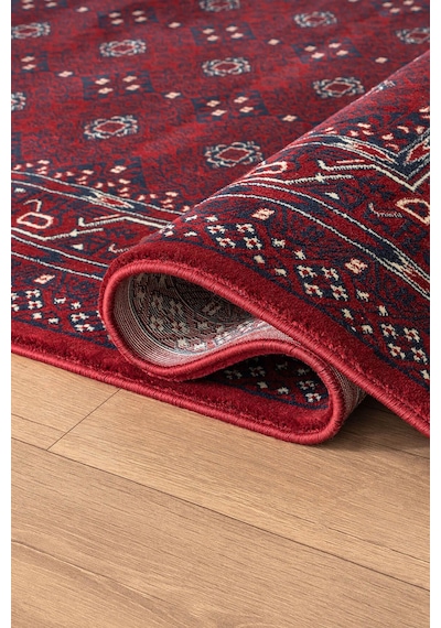 Cotto Home Fesane Fn006j Bordo Renk Pamuk Taban Afgan Desenli Salon Oturma Odası Halısı
