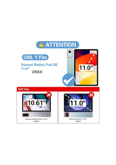 Xiaomi Uyumlu Redmi Pad Se 11 Inç Kılıf Kapaklı Stand Ekran Koruma Kalem