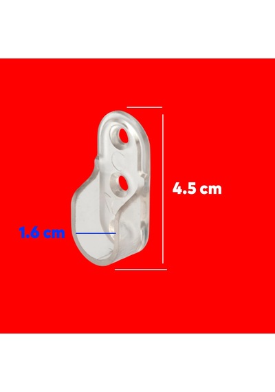 Badem10 Askı Flanşı Oval Dolap Elbise Askı Asma Aparatı Plastik Aparat 45 Mm 2 Adet Sku: Smg8690010230263 Diğer