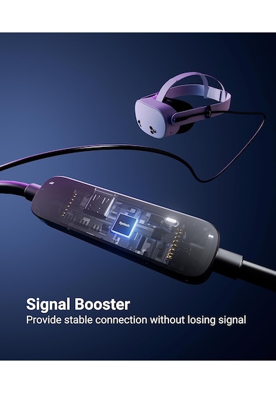Bağlantı Kablosu 26 Ft Sinyal Güçlendiricili Meta/oculus Quest 3, Quest2/pro/pico4 Aksesuarları Standart