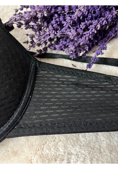 Mistirik Blera Model Push Up Destekli Extra Dolgu Detaylı Kaplı Doublu Premium Günlük Büstiyer Siyah Renk Siyah