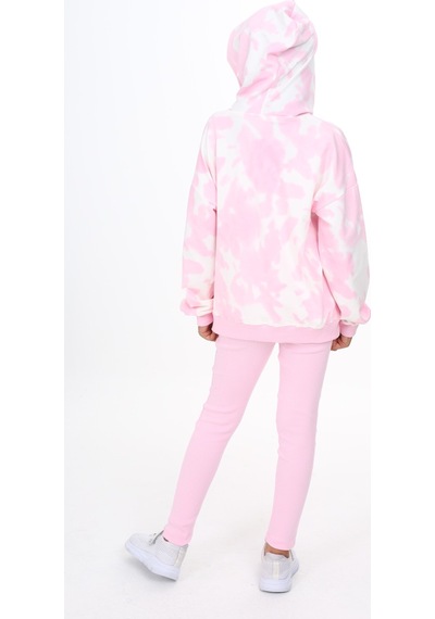 Toontoy Kids Toontoy Kız Çocuk 2'li Takım Baskılı Kapüşonlu Düşük Omuz Cepli Sweatshirt & Basic Düz Tayt Pembe Toontoy Kids Toontoy Kız Çocuk 2'li Takım Baskılı Kapüşonlu Düşük Omuz Cepli Sweatshirt & Basic Düz Tayt Pembe