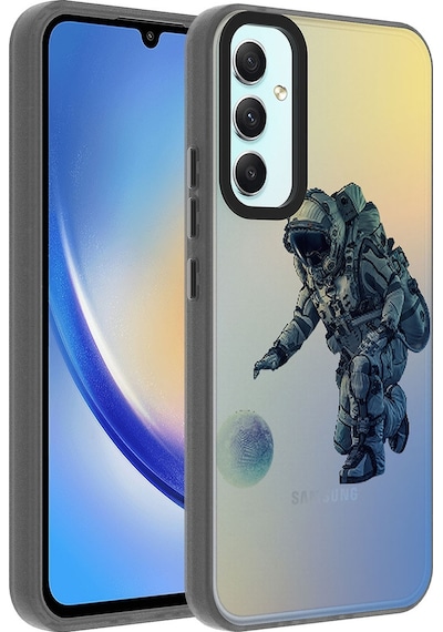 Samsung Galaxy Uyumlu A24 Kılıf Desenli Dragon Sert Kapak Kılıf