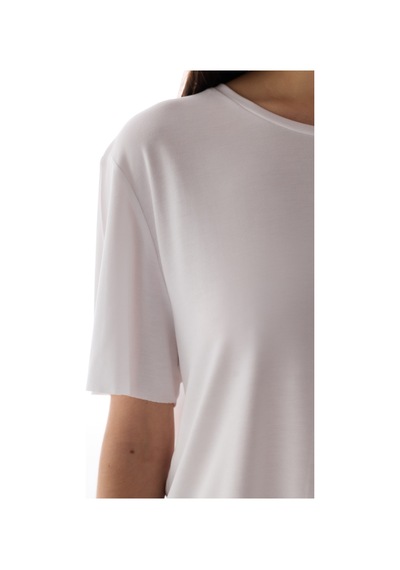Penti Beyaz Bisiklet Yaka Oversize Modal T-Shirt