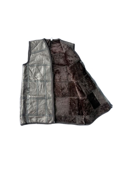 Ln Leather Özel Üretim Patchwork -süet Gerçek Deri Çocuk Yelek 5-6 Yaş Koyu Kahverengi Ln Leather Özel Üretim Patchwork -süet Gerçek Deri Çocuk Yelek 5-6 Yaş Koyu Kahverengi