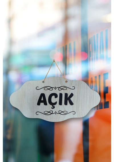 Dekoratif Açık-kapalı Tabelası - Akçaağaç