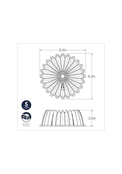Nordicware Brillance Bundt Kek Kalıbı - 5 Cup Gold