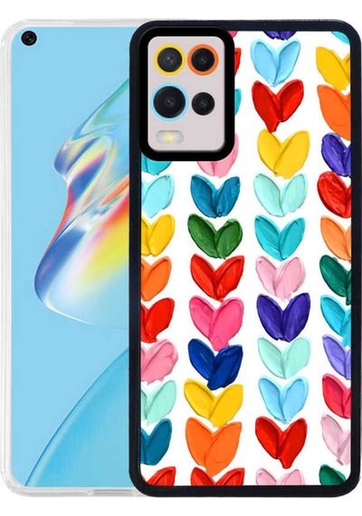 Oppo A54 4g Kılıf Zore M-fit Desenli Kapak Heart No6