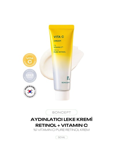 Retinol Ve C Vitamini İçeren Leke Kremi Vita C Cream 50 Ml
