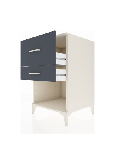 Kronos Komodin 2 Çekmeceli 60x59x96 Aytaşı-antrasit Aytaşı