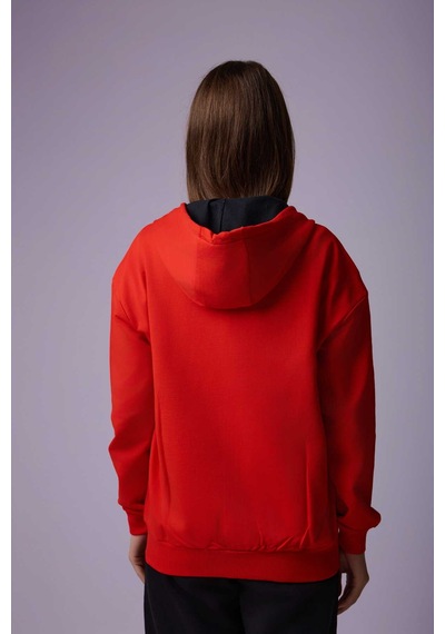 Defys Defy S Kadın Oversize Kapüşonlu Fermuarlı Cepli Sweatshirt Kırmızı - 527346818 Kırmızı Defys Defy S Kadın Oversize Kapüşonlu Fermuarlı Cepli Sweatshirt Kırmızı - 527346818 Kırmızı