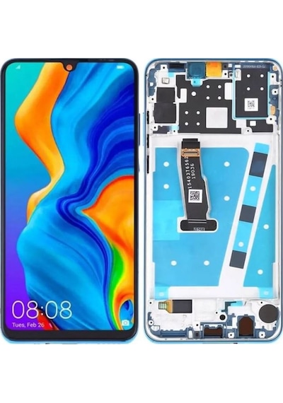 Huawei P30 Lite 48mp Çıtalı Mavi Uyumlu Lcd Ekran Ve Dokunmatik Komple Ekran Yüksek Kalite Yedcom