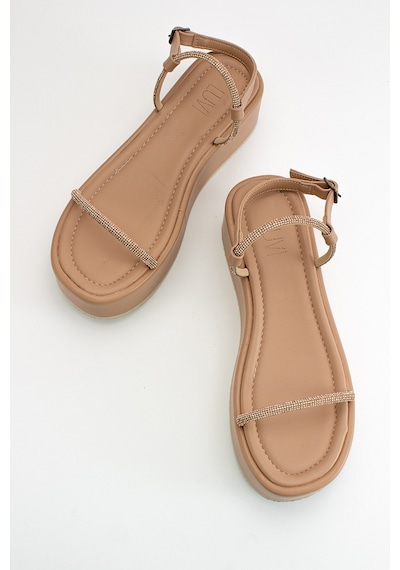 Luvishoes Ekos Bej Kadın Sandalet Bej