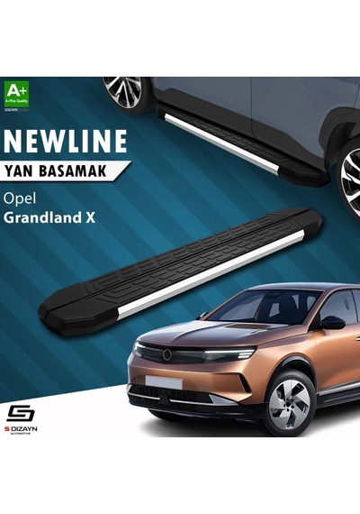 S-dizayn Opel Grandland X 2 Hybrid Newline Krom Yan Basamak 183 Cm 2024 Üzeri A+ Kalite