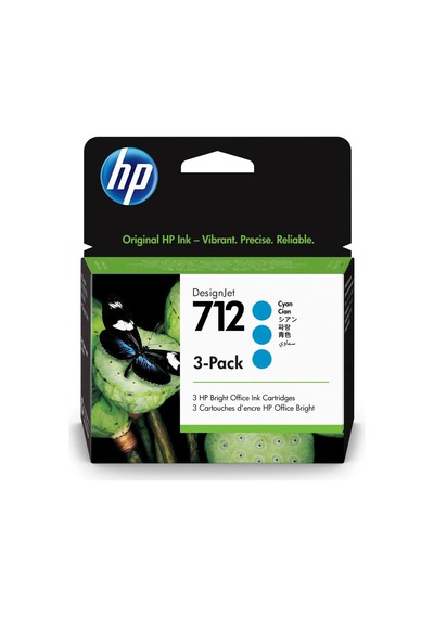 Hp 712 Cyan Mavi 29ml 3lü Paket Plotter Kartuşu 3ed77a Kdo