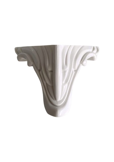 Lükens Desenli 12cm Plastik Ayak Mobilya Masa Ve Dolap Ayağı Beyaz 12cm