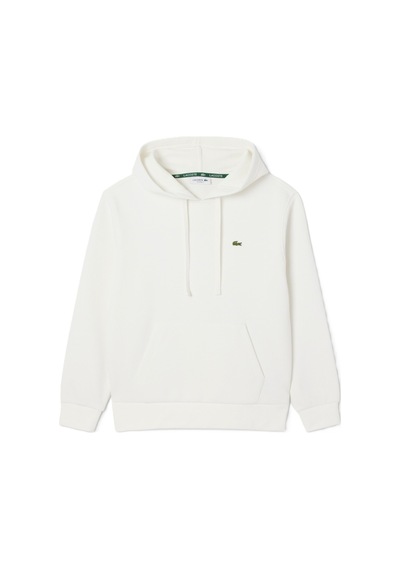 Lacoste Relaxed Fit Hoodie Cotton Sweatshirt Kadın Kapüşonlu Sweatshirt Beyaz Beyaz