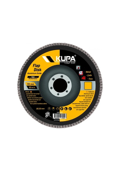 Kupa Flap Disk Zımpara 60 Kum - 10 Adet