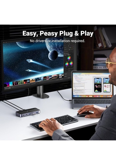 Usb Anahtarı 2pc 3.0 Switcher C 2'si 4 Çıkışlı, Masaüstü Denetleyicisi Kvm 2 A'dan A'ya Kablolu Alüminyum Muhaf