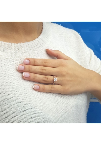 Lova F Renk 0,40 Karat Pırlanta Tektaş Yüzük - HRD Sertifikalı - 1030183