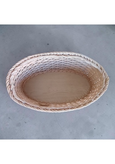 Handanrattan El Örgüsü Doğal Rattan Oval Düzenleyici Sepet 20x40x18 Cm