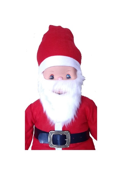 Pembecin Noel Baba Çocuk Kostüm Sakalı Kırmızı