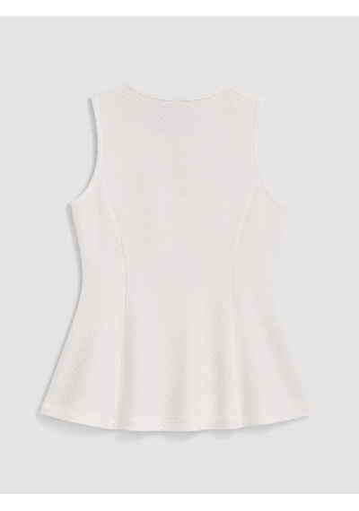 Lcw Vision Ekru Bisiklet Yaka Peplum Bluz