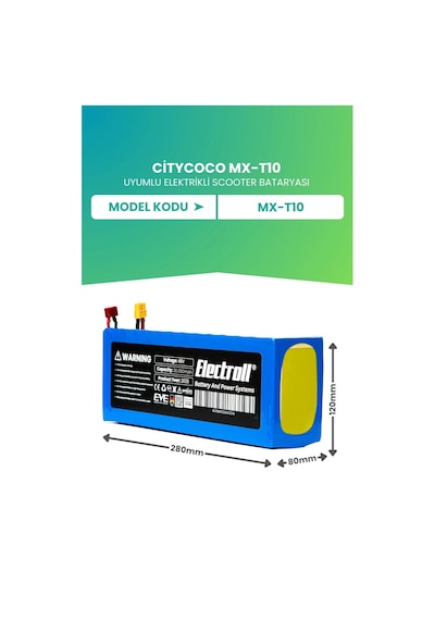 Citycoco Mx-t10 Uyumlu Batarya Ultra Yüksek Kapasite Batarya 48v 20ah Pil Elektrikli Scooter Bataryası Çok Renkli