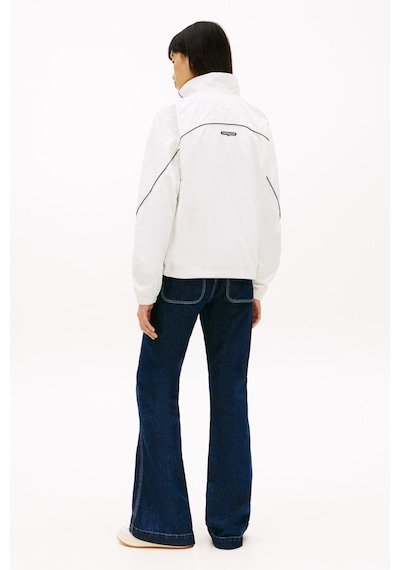 Tommy Hilfiger Tjw Kadın Piping Nylon Track Beyaz Rüzgarlık-ceket-13669 Beyaz