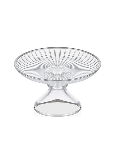 Decorıum Ayaklı 18 Cm Servis Tabağı Accademia Platin M06451-ab