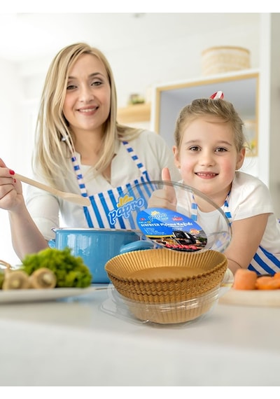Papro Airfryer Pişirme Kağıdı,fritöz Yağlı Kağıdı 25'li X4 Adet  Paket - Toplam 100 Adet