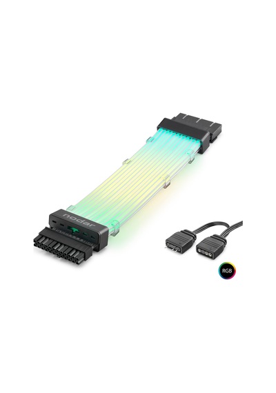 24 Pin Argb Power Supply Uzatma Kablosu Gümüş Kaplamalı Bükülebilir 2 Mm 108 Led Siyah Nd2814b Hmngoxxtptprp