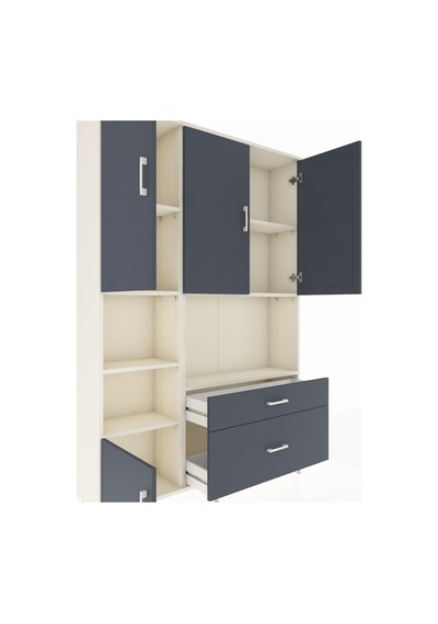 Arges Dolap 7 Raflı 2 Çekmeceli 5 Kapaklı 132x30x195 Aytaşı-antrasit/antrasit Antrasıt/antrasıt Arges Dolap 7 Raflı 2 Çekmeceli 5 Kapaklı 132x30x195 Aytaşı-antrasit/antrasit Antrasıt/antrasıt