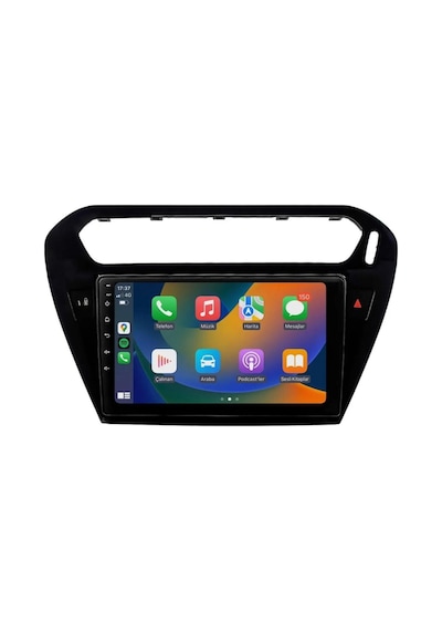 Aln Peugeot 301 Siyah 2012-2022 8gb Ram 128gb Hafıza 8 Çekirdek Carplay Android Multimedya 9"