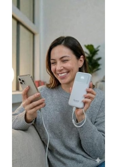 H9 20000 Mah Power Bank Pd 20w Ve Usb 22.5w Fast Hızlı Şarj Dahili Type C Ve Lightning Kablolu Dünya Standartlarına Uygun Polymer Batarya Birebir Amper Lcd Göstergeli Powerbank