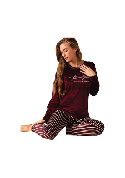 Sude Kadın Kışlık Kadife Pijama Takımı 538- 1 Adet 001