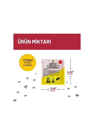 8 Adet 25gr Sintut Karasinek Tuzağı İçin Çekici Yem / 200 Gr