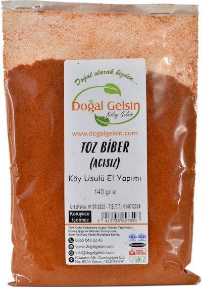 Doğal Gelsin Acısız Toz Biber 140 G