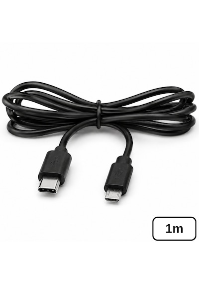 6003 Type C To Mikro Micro Usb Şarj Ve Data Ara Kablosu 1 Metre
