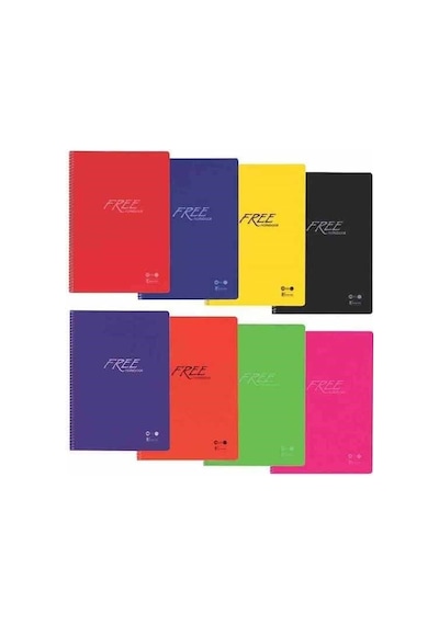 Free A4 100 Yaprak Kareli Pp Kapak Defter