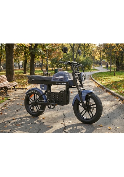 Ape Ryder Gibbon Ultra Pro 1000w Elektrikli Bisiklet Mavi Ayna ve El gazı