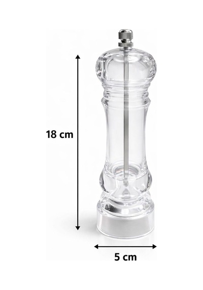 Gourmet Crystal Tuz Karabiber Değirmeni 18 Cm Beyaz