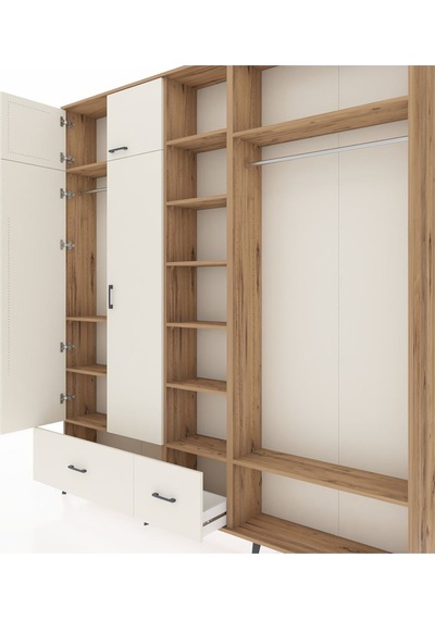 Arges Dolap 12 Raflı 2 Çekmeceli 2 Askılı 220x30x243 Çam-aytaşı/aytaşı Aytası/aytası Arges Dolap 12 Raflı 2 Çekmeceli 2 Askılı 220x30x243 Çam-aytaşı/aytaşı Aytası/aytası