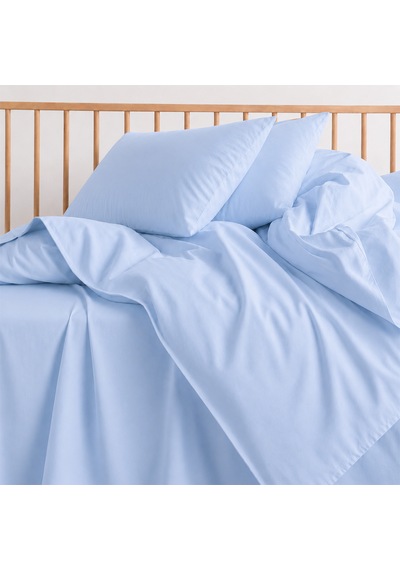Lief Home %100 Pamuklu Sertifikalı Bebek Nevresim Takımı 100x150 63 Tel Dokuma Kutulu Gönderim Açık Mavi