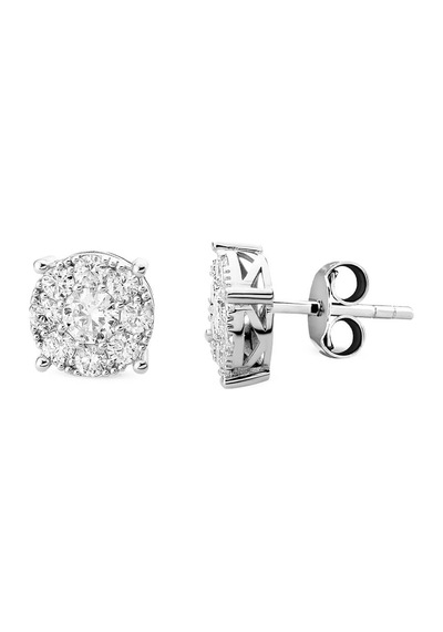 0.71 Ct. Modern Tasarım Coronet Tektaş Küpe