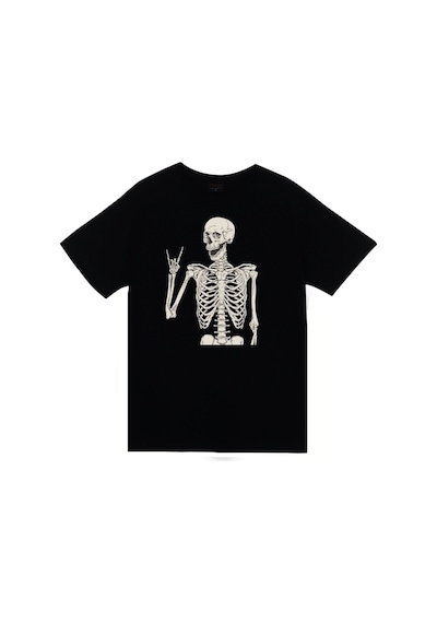 Iskelet Rib Cage Kurukafa Baskılı T-Shirt (549234193)