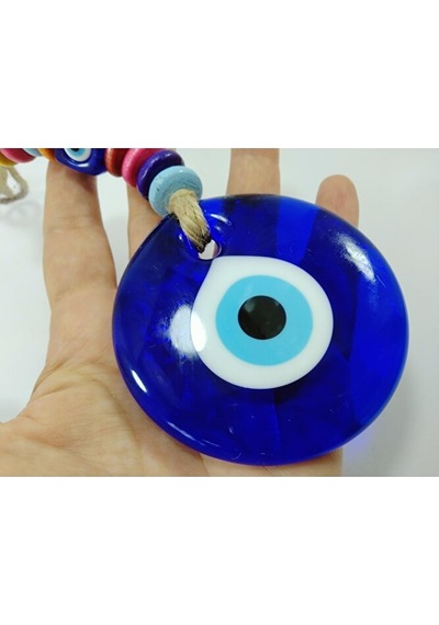 Nazar Boncuğu Duvar Dekoru 7 Cm El Yapımı Cam Özel Tasarım Renkli
