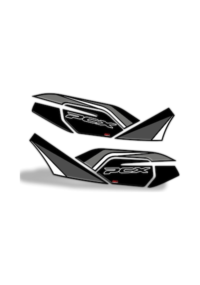 GP Kompozit  Honda PCX 125 2021-2024 Uyumlu Yan Alt Ayak Pad Gri